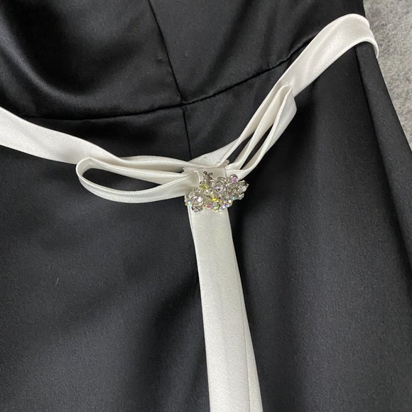 Alfred Angelo Ballgown Dress Size 10 Women's Black Sleeveless 100% Polyester - Picture 3 of 8